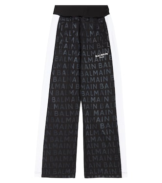 Pantaloni sportivi in misto cotone | Balmain Kids