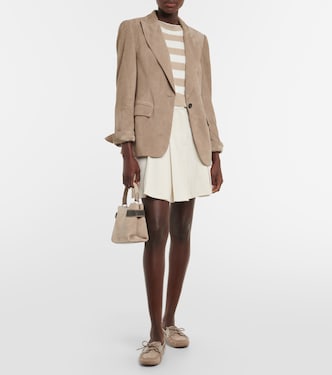 Blazer in suede | Brunello Cucinelli