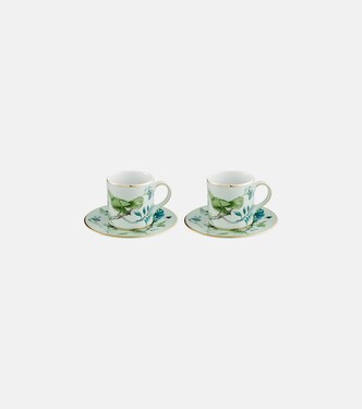 Secret Garden set of 2 espresso cups and saucers | Aquazzura Casa