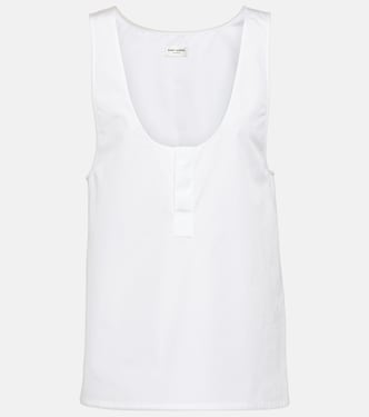 Tank top in popeline di cotone | Saint Laurent