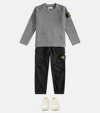 Pantalon cargo Compass en coton | Stone Island Junior