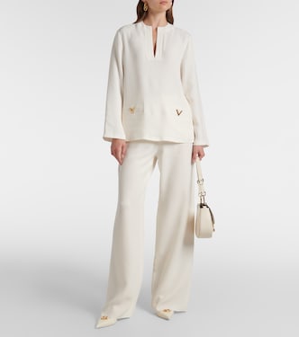 Pantaloni a gamba larga in Cady Couture | Valentino
