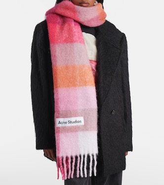 Bufanda de mezcla de lana a cuadros | Acne Studios