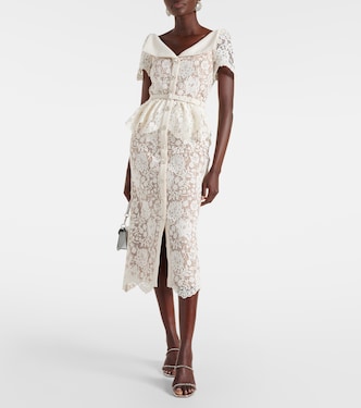 Lace midi dress | Self-Portrait