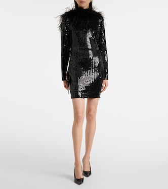 Robe Juises à sequins et plumes | The New Arrivals Ilkyaz Ozel