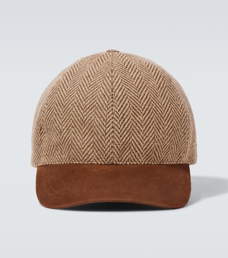 Gorra de lana espigada con ante | Ralph Lauren Purple Label