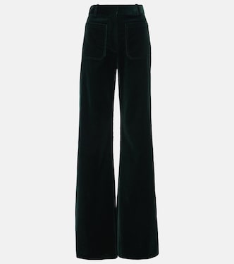 Pantaloni flared Alina in velluto | Victoria Beckham