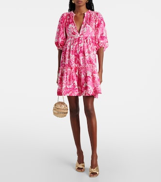Aria printed cotton minidress | Poupette St Barth
