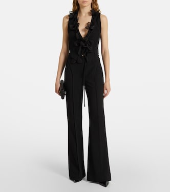 Pantalones flared de tiro alto con apliques | Rotate