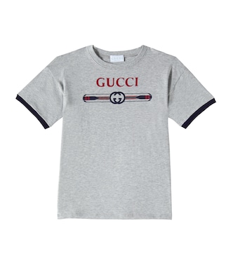 T-shirt in jersey di cotone con logo | Gucci Kids