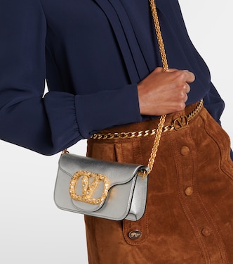 Borsa Locò Small in pelle metallizzata | Valentino Garavani