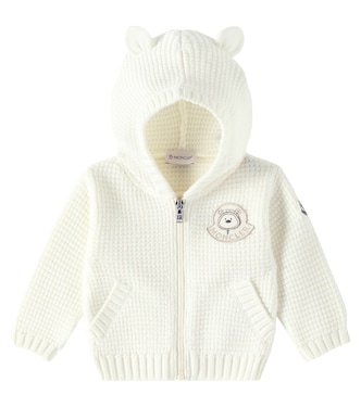 Baby - Felpa in lana con zip e cappuccio | Moncler Enfant