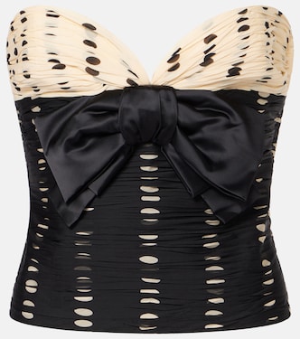 Top in seta senza spalline con fiocco | Valentino