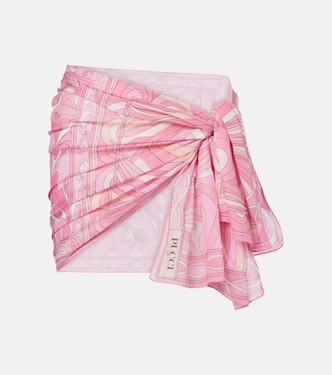 Patchwork cotton beach cover-up | Pucci