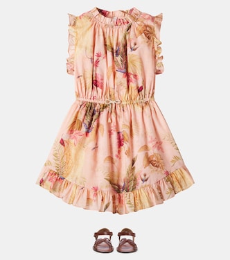 Abito Rhiannon in cotone con volant | Zimmermann Kids