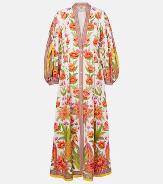Maxikleid Ararais aus einem Leinengemisch | Farm Rio