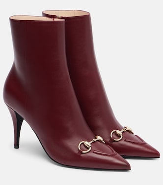 Horsebit 95 leather ankle boots | Gucci