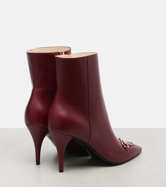 Horsebit 95 leather ankle boots | Gucci