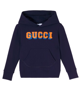 Logo cotton hoodie | Gucci Kids