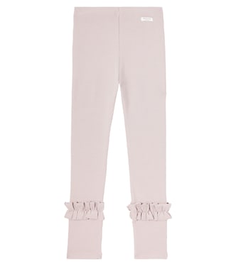 Marit ruffled cotton-blend leggings | Donsje