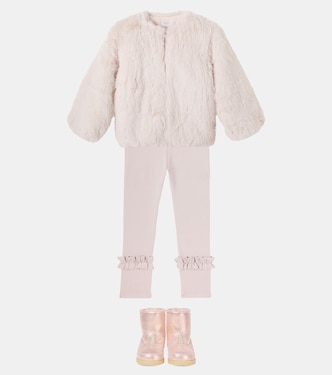 Marit ruffled cotton-blend leggings | Donsje