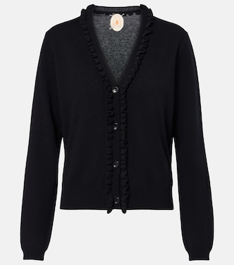Ruffled wool and cashmere cardigan | Jardin des Orangers