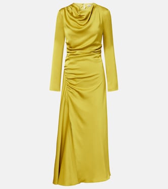 Vestido midi Odessa de satén fruncido | Simkhai