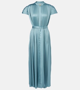 Phare plissé satin midi dress | Joseph