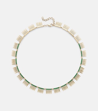 Collana Grass Sunny in oro giallo 18kt con smeraldi | Ileana Makri
