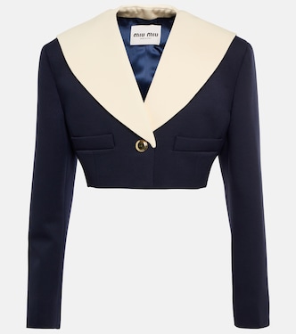 Giacca cropped in lana | Miu Miu