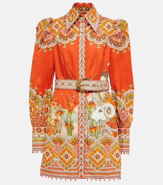 Kaleidoscope Aries cotton-blend shirt dress | Zimmermann