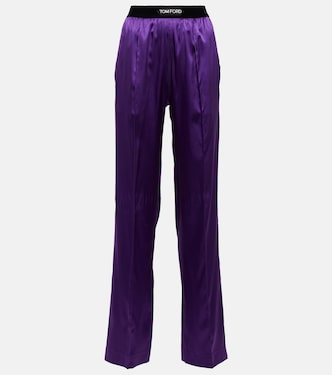 Pantaloni in seta con logo | Tom Ford