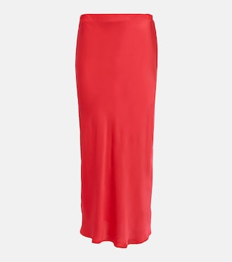 Falda midi Aubree de satén | Velvet