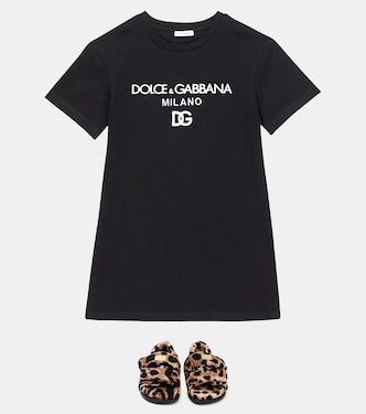 Sandali in cotone con logo | Dolce&Gabbana Kids