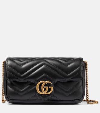 GG Marmont leather wallet on chain | Gucci
