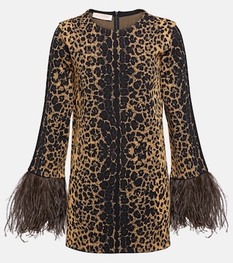 Jersey estampado con ribete de plumas | Valentino