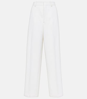 Pantalon ample à taille haute en laine mélangée | Ami Paris