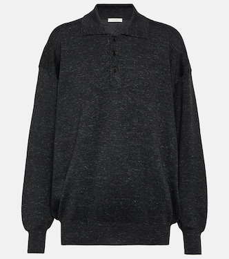 Cashmere-blend polo top | The Row
