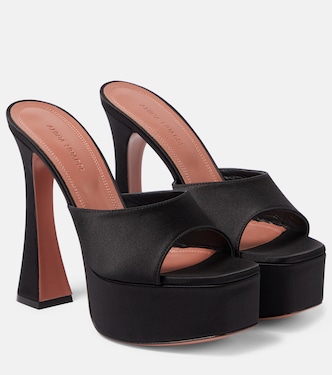 Dalida satin platform mules | Amina Muaddi