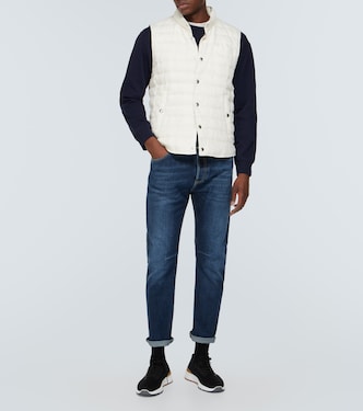 Sneakers in maglia con pelle | Brunello Cucinelli