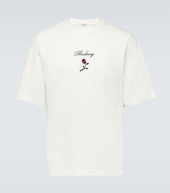 Camiseta en jersey de algodón bordado | Burberry