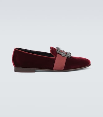 Verzierte Loafers Carlton aus Samt | Manolo Blahnik