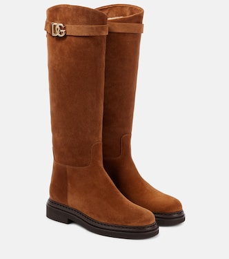 Botas altas de ante con logo | Dolce&Gabbana