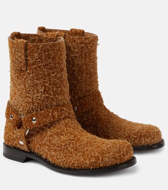 Campo brushed suede biker boots | Loewe