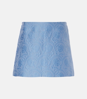 Minifalda de mezcla de algodón y seda | Dolce&Gabbana