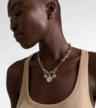 Collar de cadena de oro de 18 ct con diamantes | FoundRae