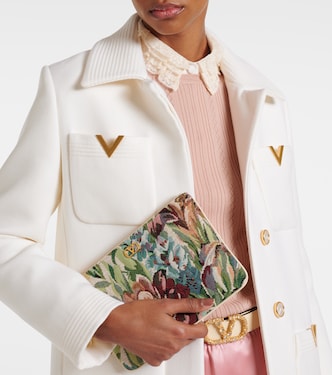 VLogo Signature Small jacquard pouch | Valentino Garavani