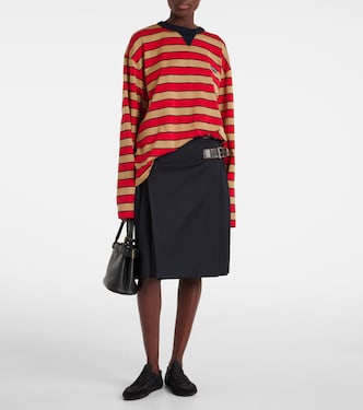 Top in jersey di cotone a righe | Prada