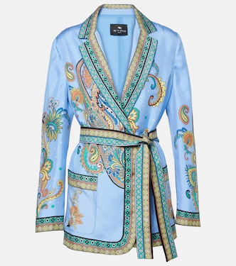 Paisley silk twill wrap blazer  | Etro