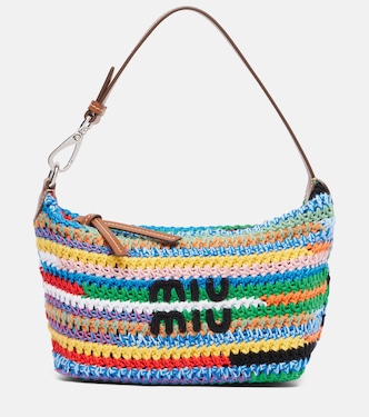 Schultertasche aus Häkelstrick | Miu Miu